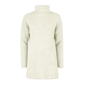 Peruvian Connection Balie Alpaca Cream Women's Tunic Sweater Cozy Mock Neck L